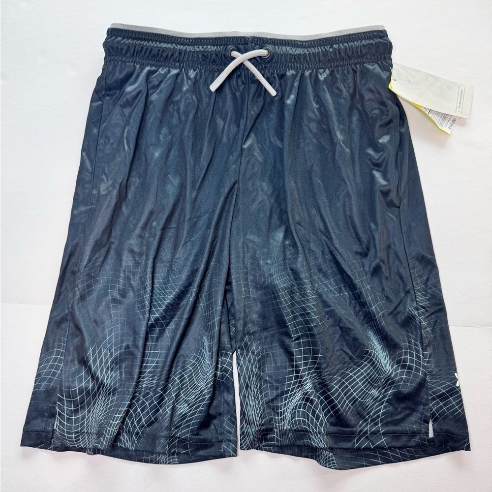 NWT All in Motion Boys Black Gradient Athletic Shorts Size L (12/14)